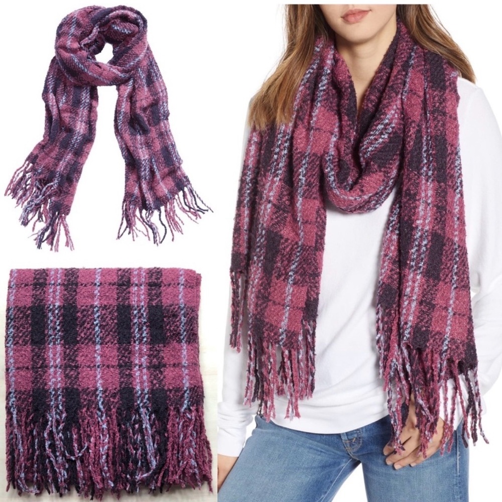 ⭐️ Free People Emerson Blanket Scarf Plum Purple - Picture 7 of 7